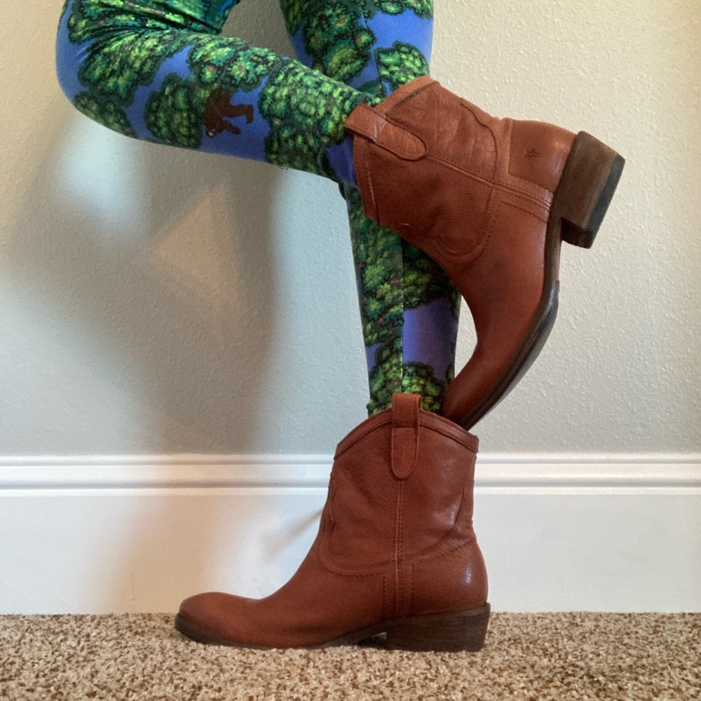 Frye leather ankle boots!
